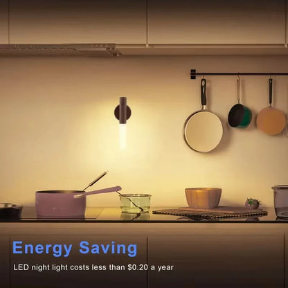 Night Light Motion Sensor Night Lights Rechargeable Wall Sconces Magnetic Wall Lights Wooden Wall Lighting for Bedroom Stair